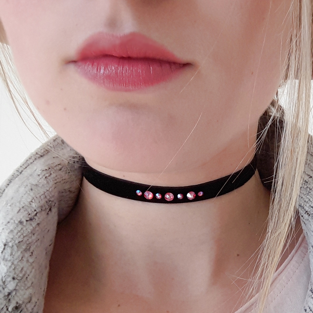 Choker OBOJEK s kamínky SWAROVSKI